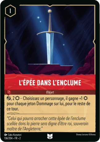 Lépée dans lenclume 136/204 - Lorcana S2 FR