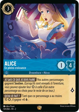 Alice - En pleine croissance 137/204 - Lorcana S2 FR
