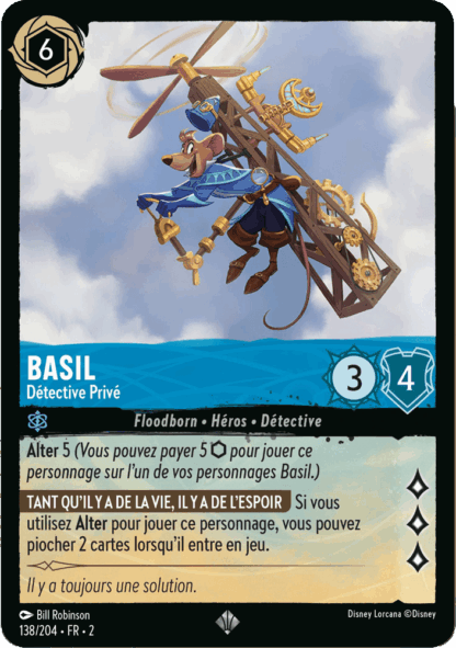 Basil - Détective privé 139/204 - Lorcana S2 FR
