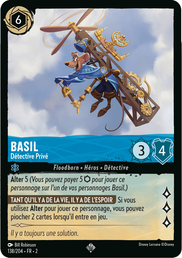 Basil - Détective privé 139/204 - Lorcana S2 FR