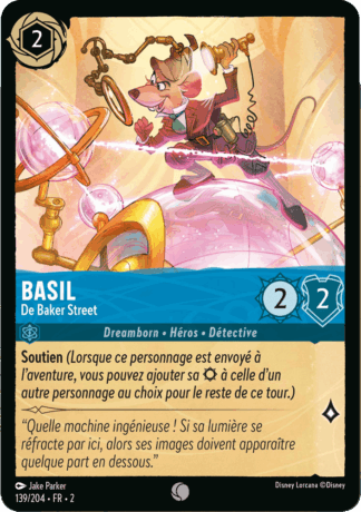 Basil - Enquêteur perspicace 140/204 - Lorcana S2 FR