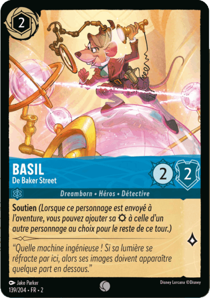 Basil - Enquêteur perspicace 140/204 - Lorcana S2 FR