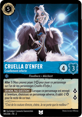 Cruella denfer - Cruellement infecte 145/204 - Lorcana S2 FR
