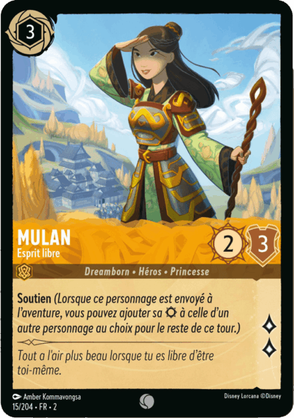 Mulan - Esprit libre 15/204 - Lorcana S2 FR