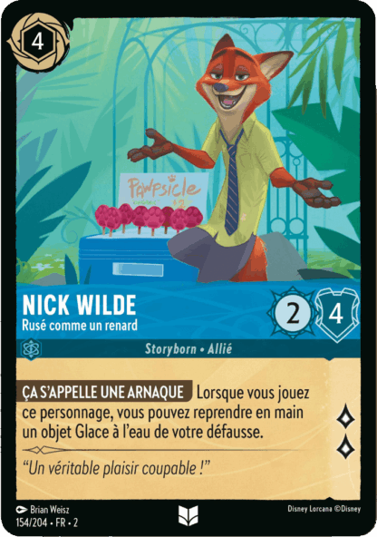 Nick Wilde - Rusé comme un renard 154/204 - Lorcana S2 FR