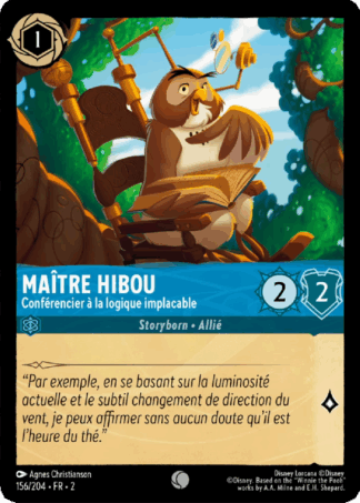 Maître Hibou - Conférencier à la logique implacable 156/204 - Lorcana S2 FR