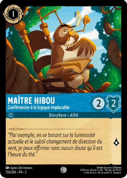 Maître Hibou - Conférencier à la logique implacable 156/204 - Lorcana S2 FR