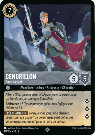 Cendrillon - Coeur vaillant 177/204 - Lorcana S2 FR