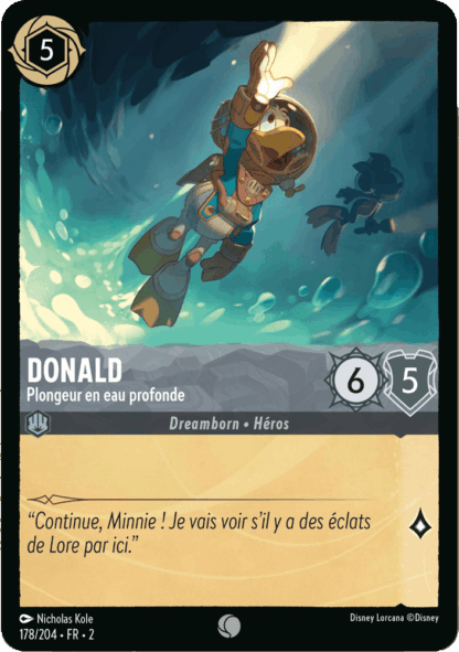Donald Duck - Plongeur en au profonde 178/204 - Lorcana S2 FR