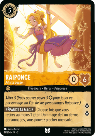 Raiponce - Artiste douée 19/204 - Lorcana S2 FR