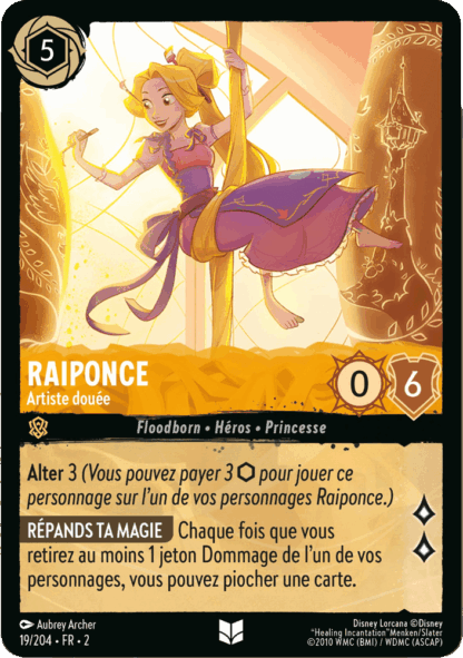 Raiponce - Artiste douée 19/204 - Lorcana S2 FR