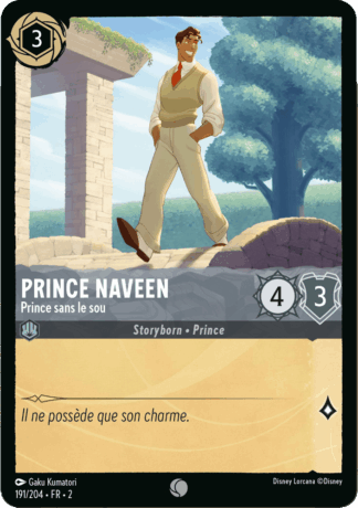 Prince Naveen - Prince sans le sou 191/204 - Lorcana S2 FR
