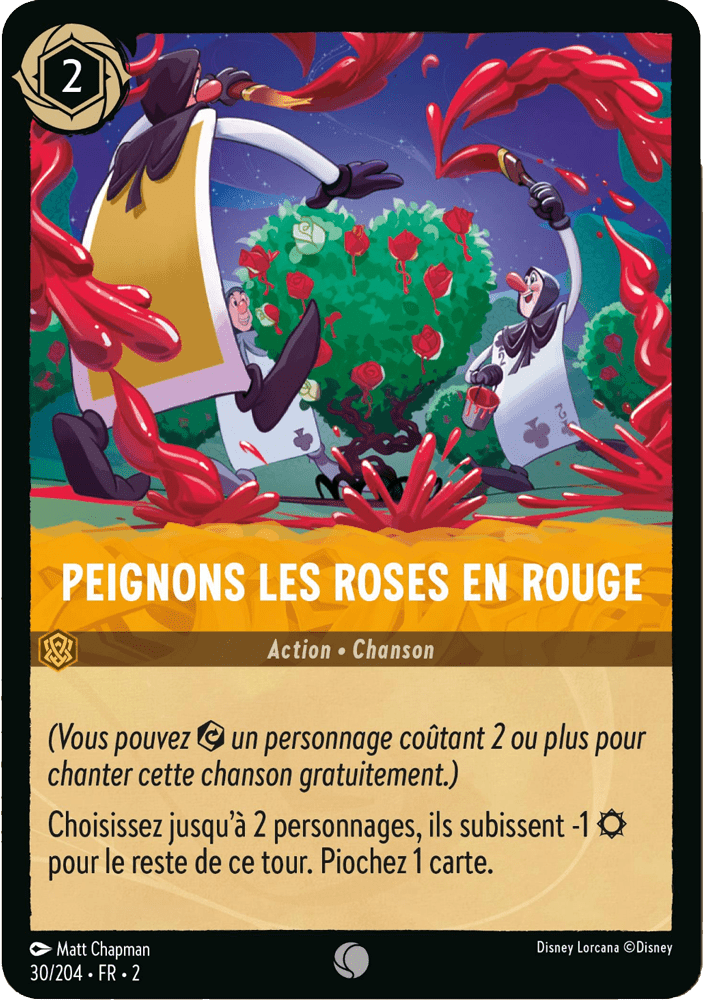 Peignons les roses en rouge 30/204 - Lorcana S2 FR