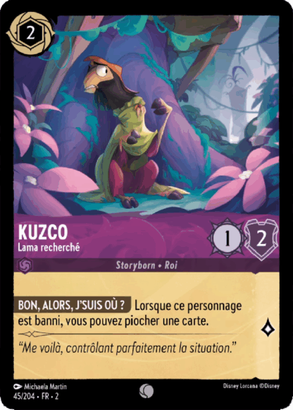 Kuzco - Lama recherché 45/204 - Lorcana S2 FR