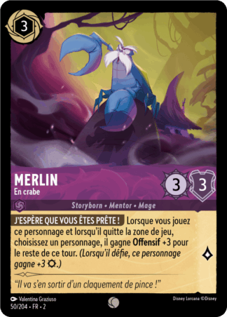 Merlin - En crabe 50/204 - Lorcana S2 FR