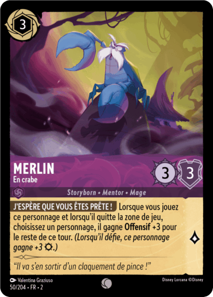 Merlin - En crabe 50/204 - Lorcana S2 FR