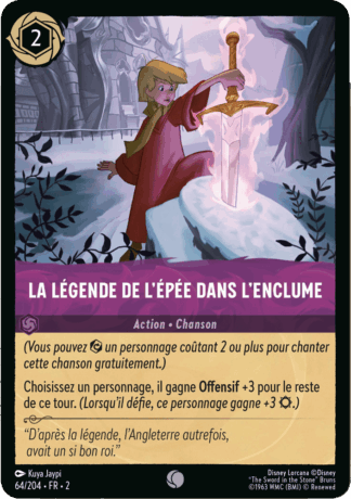 Légende de lépée dans le rocher 64/204 - Lorcana S2 FR