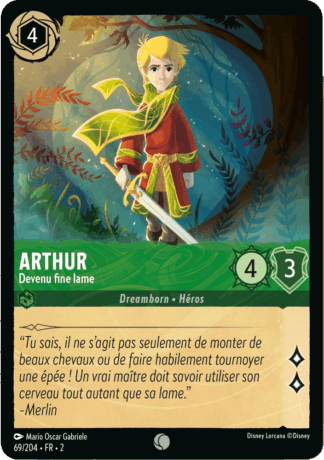 Arthur - Devenu fine lame 69/204 - Lorcana S2 FR