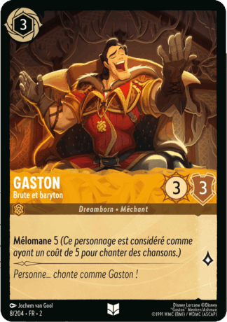 Gaston - Brute et baryton 8/204 - Lorcana S2 FR