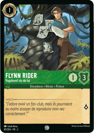 Flynn Rider - Vagabond sûr de lui 81/204 - Lorcana S2 FR