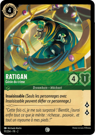 Ratigan - Génie du crime 91/204 - Lorcana S2 FR