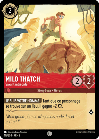 Milo Thatch - Savant intrépide 115/204 - Lorcana S3 FR