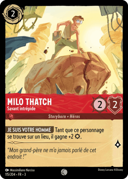 Milo Thatch - Savant intrépide 115/204 - Lorcana S3 FR