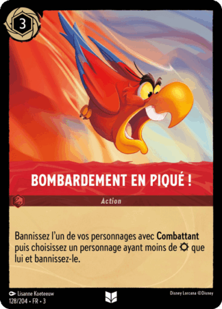 Bombardement en piqué - Action 128/204 - Lorcana S3 FR