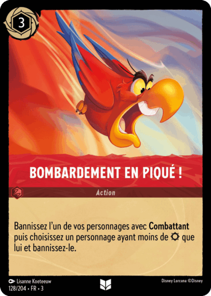 Bombardement en piqué - Action 128/204 - Lorcana S3 FR