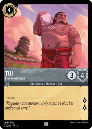 Tui - Fier de Motunui 171/204 - Lorcana S3 FR