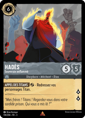 Hadès - Souverain enflammé 174/204 - Lorcana S3 FR