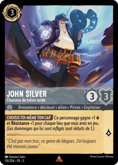 John Silver - Chasseur de trésor avide 176/204 - Lorcana S3 FR
