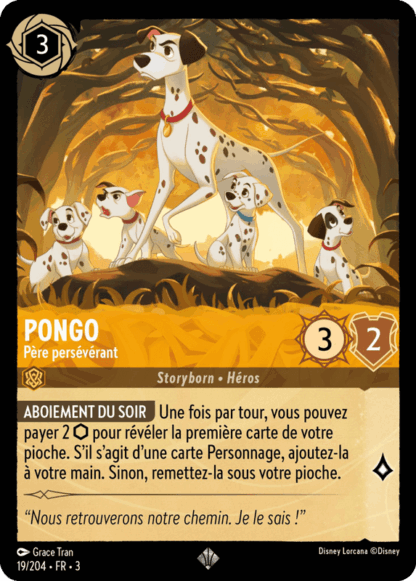 Pongo - Père persévérant 19/204 - Lorcana S3 FR