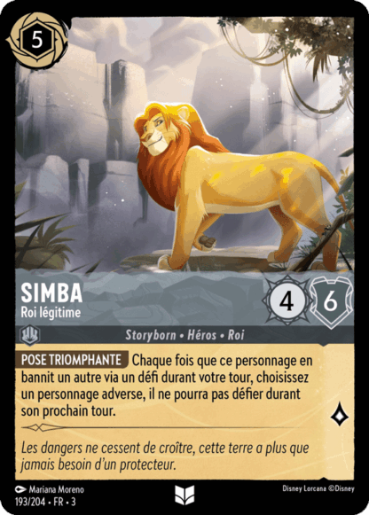 Simba - Roi Légitime 193/204 - Lorcana S3 FR