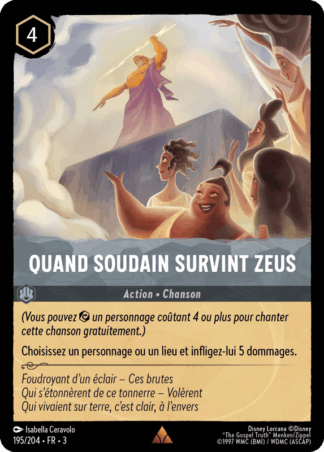 Quand soudain survint Zeus - Action 195/204 - Lorcana S3 FR