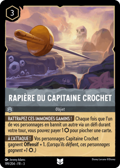Rapière du Capitaine Crochet - Objet 199/204 - Lorcana S3 FR
