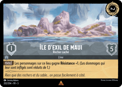 Île dexil de Maui - Rocher caché 202/204 - Lorcana S3 FR