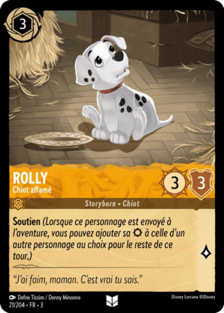 Rolly - Chiot affamé 21/204 - Lorcana S3 FR