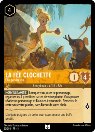 La Fée Clochette - Fée généreuse 22/204 - Lorcana S3 FR