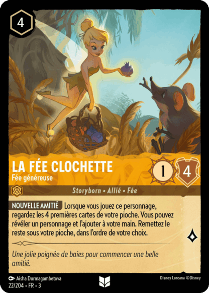 La Fée Clochette - Fée généreuse 22/204 - Lorcana S3 FR