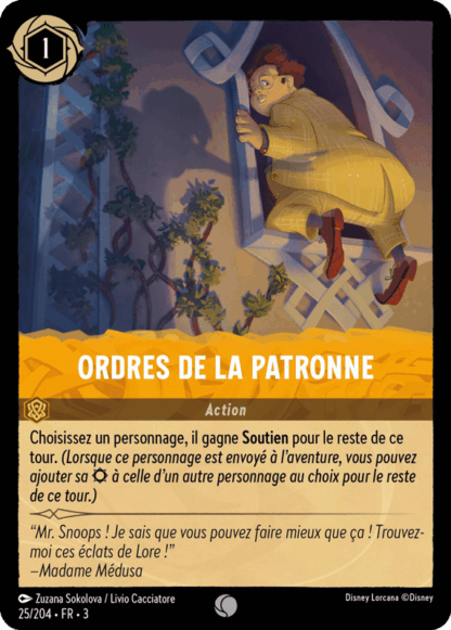 Ordres de la patronne - Action 25/204 - Lorcana S3 FR