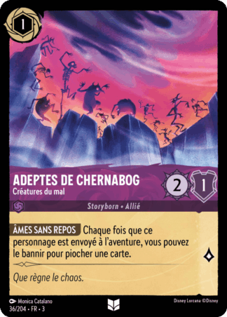 Adeptes de Chernabog - Créatures du mal 36/204 - Lorcana S3 FR