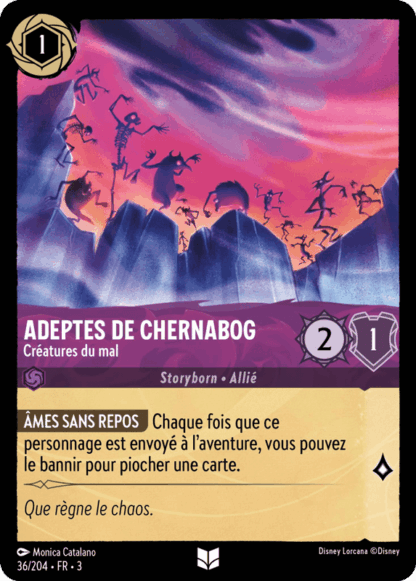 Adeptes de Chernabog - Créatures du mal 36/204 - Lorcana S3 FR