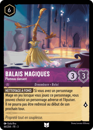 Balais Magiques - Plumeau dansant 44/204 - Lorcana S3 FR