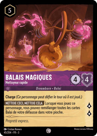 Balais Magiques - Nettoyeur rapide 45/204 - Lorcana S3 FR