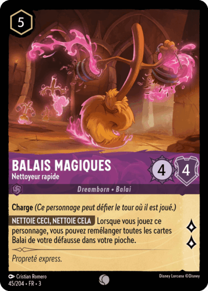 Balais Magiques - Nettoyeur rapide 45/204 - Lorcana S3 FR