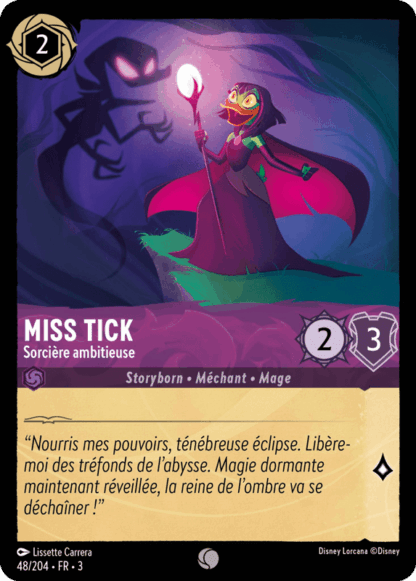 Miss Tick - Sorcière ambitieuse 48/204 - Lorcana S3 FR