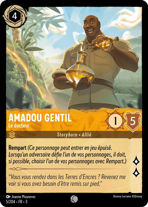 Amadou Gentil - Le Docteur 5/204 - Lorcana S3 FR
