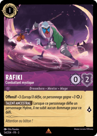 Rafiki - Combattant Mystique 54/204 - Lorcana S3 FR