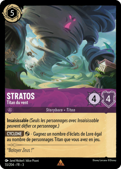 Stratos - Titan du vent 55/204 - Lorcana S3 FR